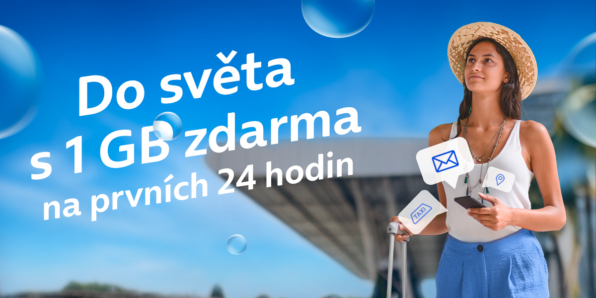 O2 Roaming 1 GB zdarma na prvních 24 hodin